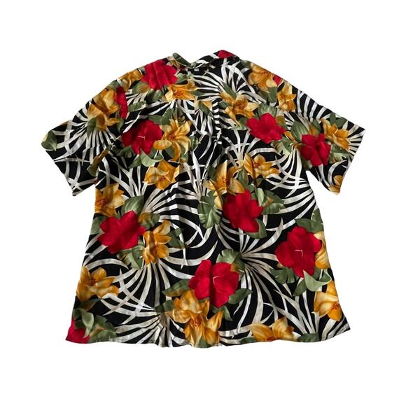Vintage 1980s JH Collectibles 2 Piece Set Blouse and Skirt Hawaiian Floral 12/14 - Picture 6 of 12